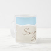 Ocean Sea Muschel Wasser Mattiertes Glas Kaffee Ta Mattglastasse (Vorderseite Links)