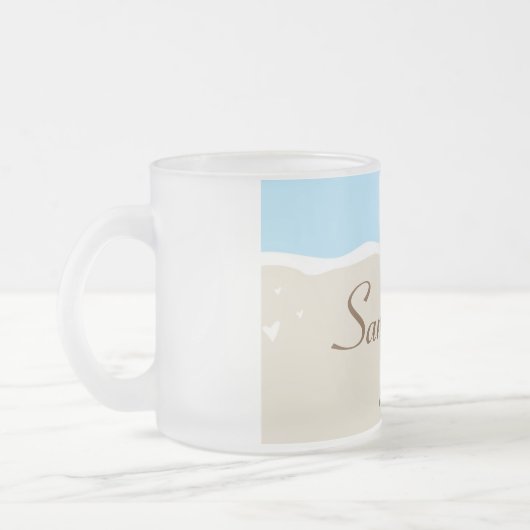 Ocean Sea Muschel Wasser Mattiertes Glas Kaffee Ta Mattglastasse (Links)