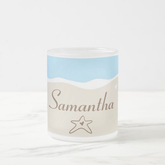 Ocean Sea Muschel Wasser Mattiertes Glas Kaffee Ta Mattglastasse (Mittel)