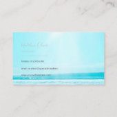 Ocean Sea Travel Blue Silver Modern Beruflich Visitenkarte (Rückseite)