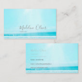 Ocean Sea Travel Blue Silver Modern Beruflich Visitenkarte (Vorne/Hinten)