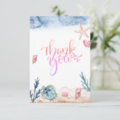 Ocean Sea Turtle Girls Vielen Dank Dankeskarte (Stehend Vorderseite)