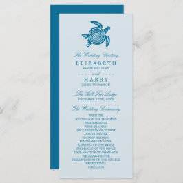Ocean Sea Turtle, Sea Blue Beach Hochzeitsprogramm Programm