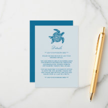 Ocean Sea Turtle, Sea Blue Beach Wedding Detail