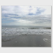 Ocean Sea Waves Water Beach Naturlandschaft Foto Geschenkpapier (Flach)