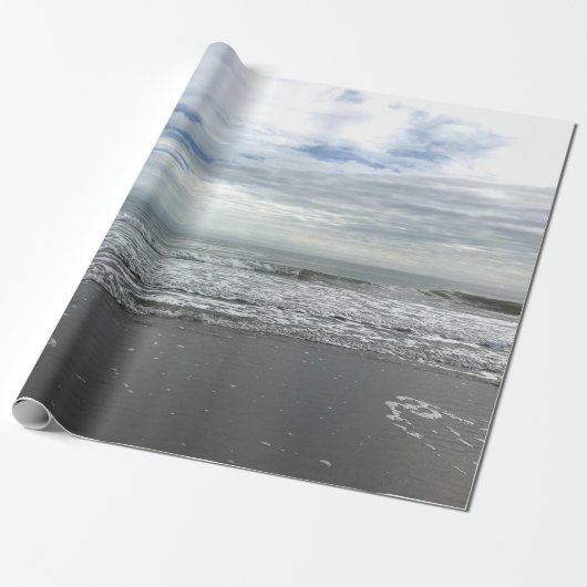 Ocean Sea Waves Water Beach Naturlandschaft Foto Geschenkpapier (Ungerollt)