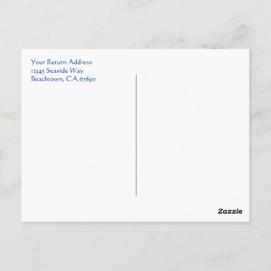 Ocean Seagull Tile Art Editing Vielen Dank Postkarte (Rückseite)