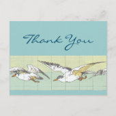 Ocean Seagull Tile Art Editing Vielen Dank Postkarte (Vorderseite)