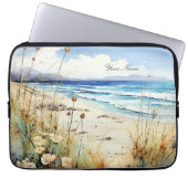 Ocean Seascape Aquarell Template Laptopschutzhülle (Vorderseite)