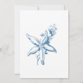Ocean Seashell | Blue Wedding Einladung (Rückseite)