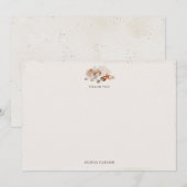 Ocean Seashells Beach Boho Coastal Bridal Shower Dankeskarte (Vorne/Hinten)