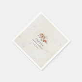 Ocean Seashells Beach Boho Coastal Bridal Shower Serviette (Ecke)