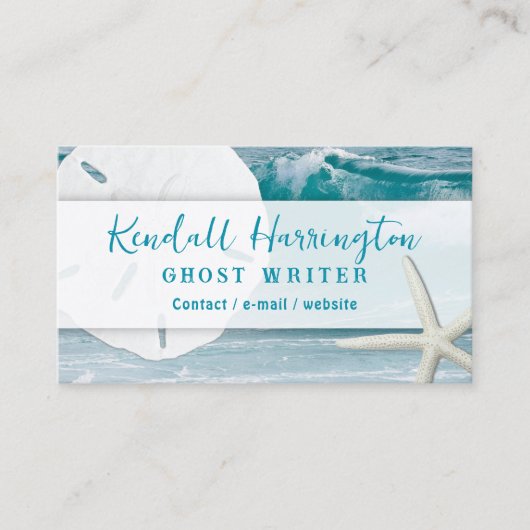 Ocean Seashells Custom Business Cards Visitenkarte (Vorderseite)