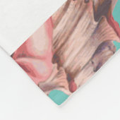 Ocean Seashells - Individuelle Name Fleecedecke (Ecke)