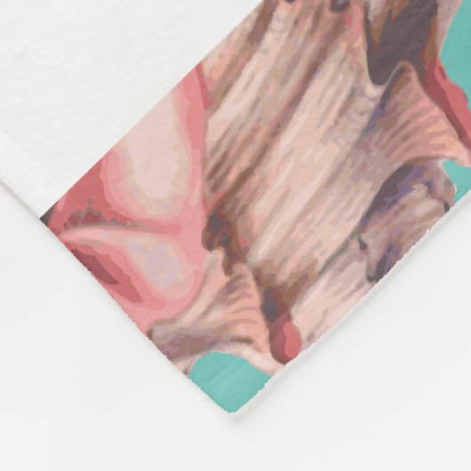 Ocean Seashells - Individuelle Name Fleecedecke (Ecke)