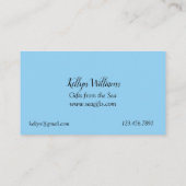 Ocean Seashells Sand Dollars Wasserfarbe Visitenkarte (Rückseite)