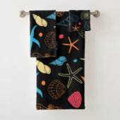 Ocean Seashells Seepferde & Starfish Badhandtuch Set (Insitu)