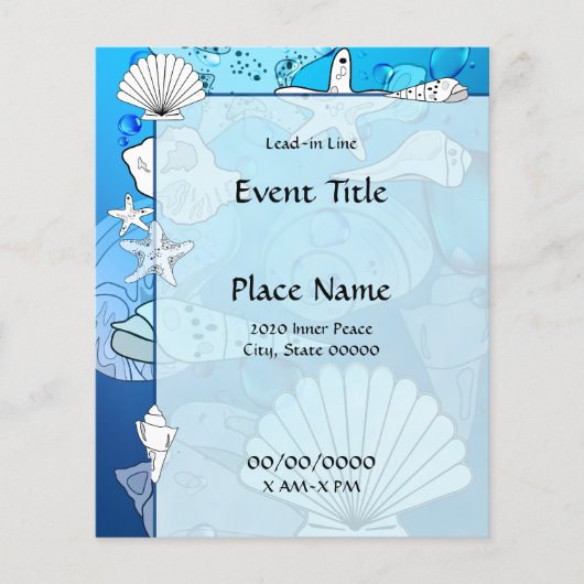 Ocean Seashells Small Event Flyer (Vorne)