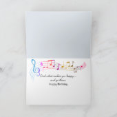 Ocean Seashore Pianist Geburtstag Karte (Innenseite)