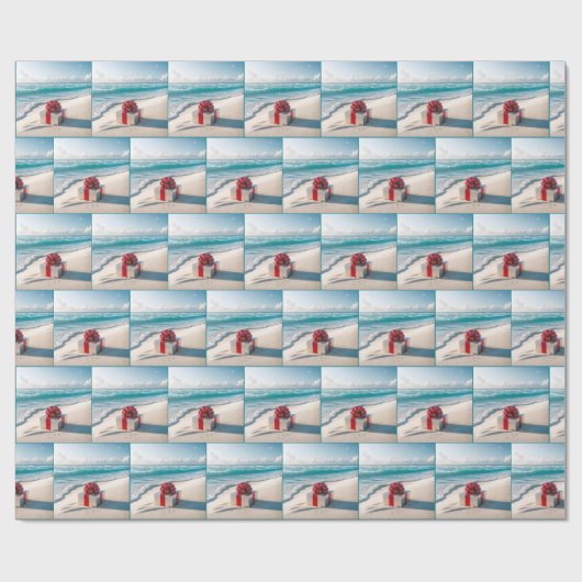 Ocean Seashore Weihnachtsgeschenk Geschenkpapier (Flach)