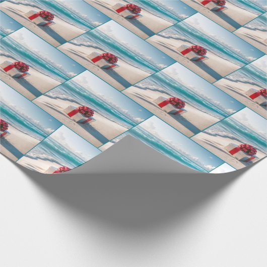 Ocean Seashore Weihnachtsgeschenk Geschenkpapier (Ecke)