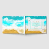 Ocean Seaside Coastal Starfish Wedgebook Gästebuch (Voll)