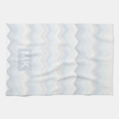 Ocean Shades Wasserfarbe Zickzack Geschirrtuch (Horizontal)