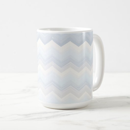 Ocean Shades Wasserfarbe Zickzack Kaffeetasse (VorderseiteRechts)