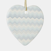 Ocean Shades Wasserfarbe Zickzack Keramik Ornament (Rechts)