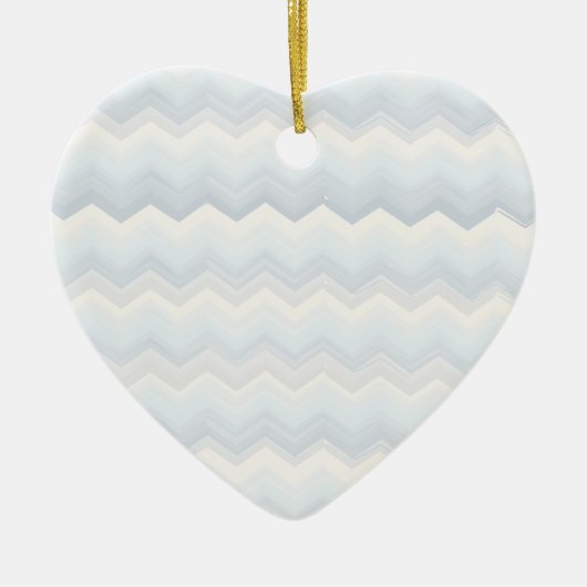 Ocean Shades Wasserfarbe Zickzack Keramik Ornament (Vorne)