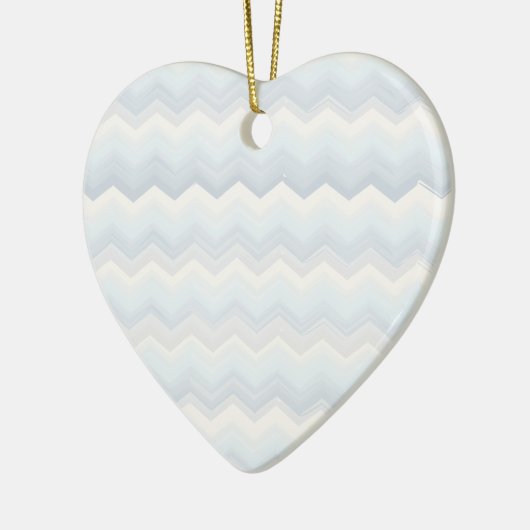 Ocean Shades Wasserfarbe Zickzack Keramik Ornament (Links)