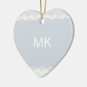 Ocean Shades Wasserfarbe Zickzack Keramikornament (Links)