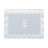 Ocean Shades Wasserfarbe Zickzack Magnet (Horizontal)