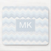 Ocean Shades Wasserfarbe Zickzack Mousepad (Vorne)