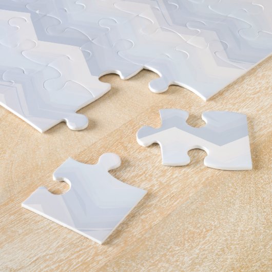 Ocean Shades Wasserfarbe Zickzack Puzzle (Seite)