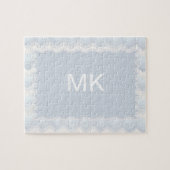 Ocean Shades Wasserfarbe Zickzack Puzzle (Horizontal)