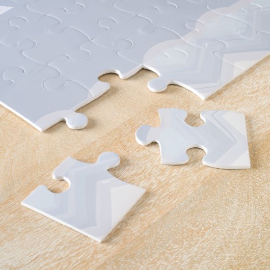 Ocean Shades Wasserfarbe Zickzack Puzzle (Seite)