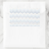 Ocean Shades Wasserfarbe Zickzack Rechteckiger Aufkleber (Tasche)