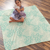 Ocean Shells Sea Waves Abstract Vintage Pattern Fleecedecke