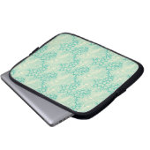 Ocean Shells Sea Waves Abstract Vintage Pattern Laptopschutzhülle (Vorne Knopf)