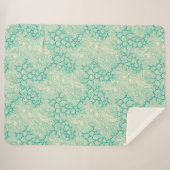 Ocean Shells Sea Waves Abstract Vintage Pattern Sherpadecke (Vorderseite (Horizontal))