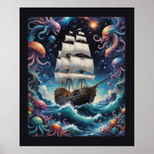 Ocean Ship Life Poster
