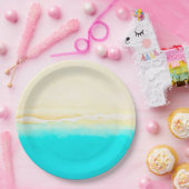 Ocean Shore Aquamarin Wasser hübsche Papier-Teller Pappteller (Party)