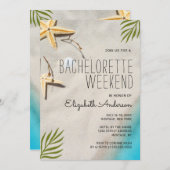 Ocean Shore Beach Bachelorette Einladung (Vorne/Hinten)