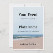 Ocean Shore Beach Einladung (Vorderseite)