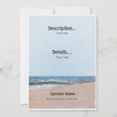 Ocean Shore Beach Einladung (Rückseite)