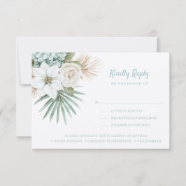 Ocean Shore | Beach | Kindly Reply | Meal Options  RSVP Karte