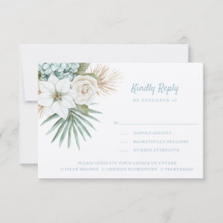 Ocean Shore | Beach | Kindly Reply | Meal Options RSVP Karte