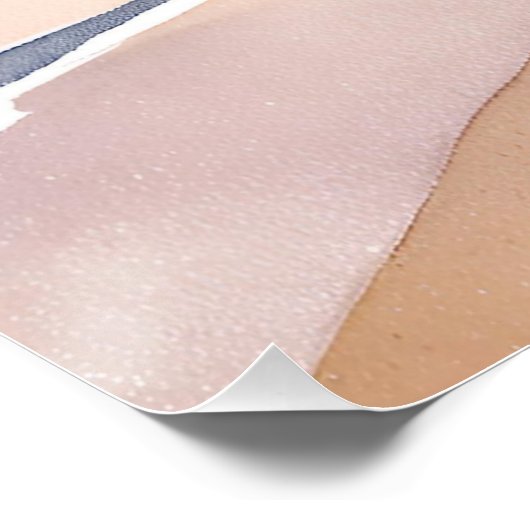 Ocean Shore | Helle, luftige Aquarellmalerei Poster (Ecke)