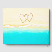 Ocean Shore Sandy Beach Wedding Gästebuch (Rückseite)